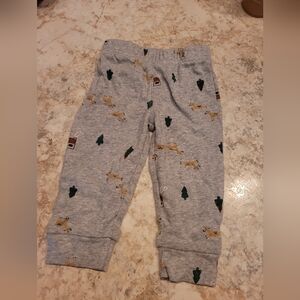 Carter's Gray Joggers with Yellow Deer and Green Trees